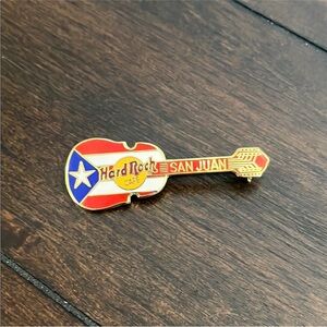 Hard Rock Cafe San Juan Guitar Flag Pin